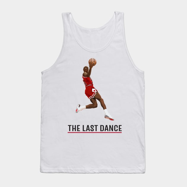 Michael Jordan - The Last Dance White Tank Top by midaillustrator